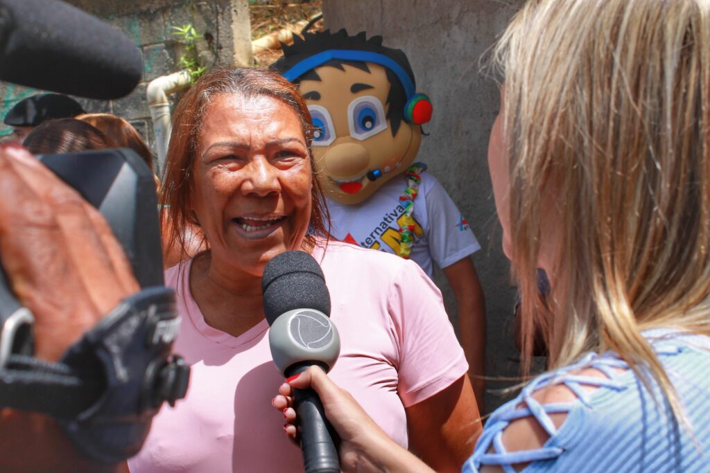 A volunteer interviewed on the street during the 2019 coverage